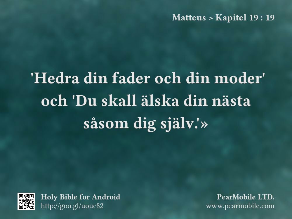 Matteus, Kapitel 19:19